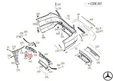 Radarsensor V167 W177 W205 W213 W222 A238 X253 X290 MERCEDES-Benz A0009054111
