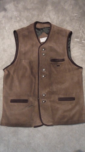 Leder weste 53 - leder, gr.