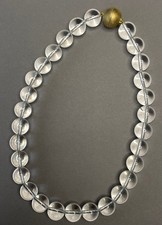 Edle Halskette Bergkristall Magnetverschluss Langer Silber 925 vergoldet L~43cm