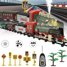 Elektrischer Zug Set Eisenbahn Schienen Spielzeug mit Dampflokomotive Kinder