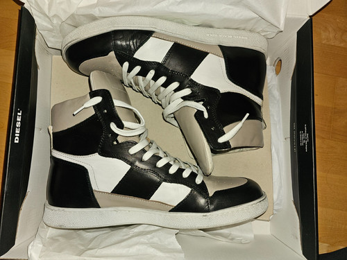 Diesel black gold - black, sneaker