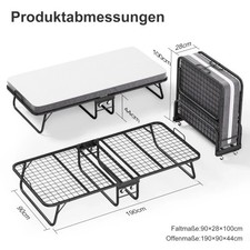 Klappbett Gästebett 90x190 cm