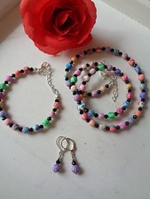 Schmuckset Halskette + Armband + Ohrbrisuren FIMO  auswählbar ab 3,95€ UNIKAT