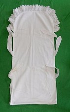 Weißes Steckkissen Taufkissen Baumwolle Baby Taufe Puppenwagen uralt 1910/20