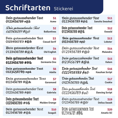 Aufpreis für Stickdatei