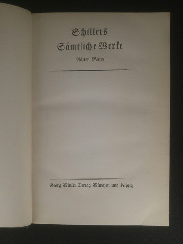 Schillers sämtliche werke - schillers,