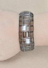 Rauchquarz Edelstein Armband, ca 25 x 10 mm--Durchmesser: ca.. 56 mm ( KIT - 12)