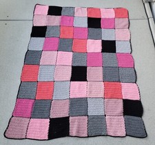 Häkeldecke,Kuscheldecke,Tagesdecke,Wolldecke Patchwork Handarbeit Babydecke Neu