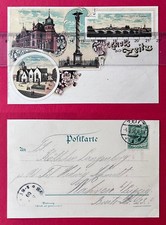 Litho AK ZEITZ 1900 Siegesdenkmal, Postamt, Michaeliskirche   ( 164445