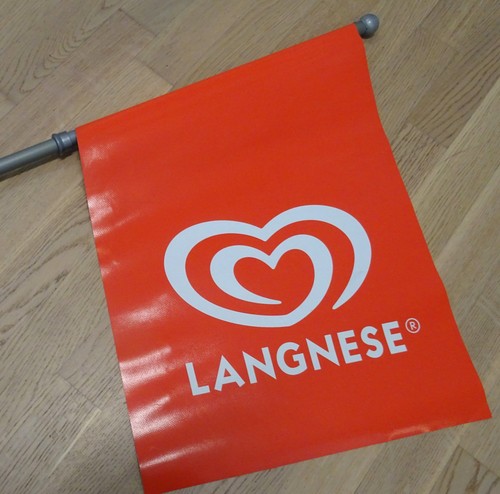 Langnese eis reklame kiosk - langnese,