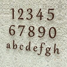 Edle Hausnummer Edelstahl Klassisch 15 - 20 - 30 cm RAL 8016 mahagonibraun braun