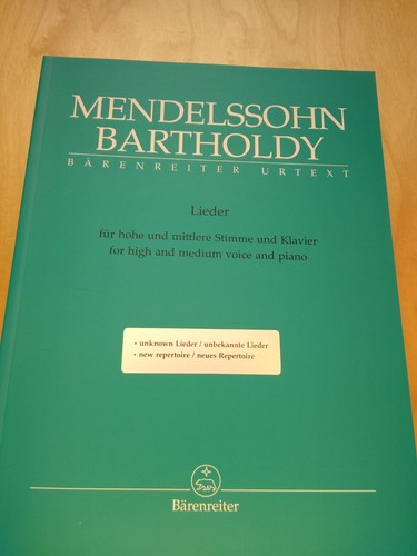 Mendelssohn lieder gesang mit - mendelssohn,
