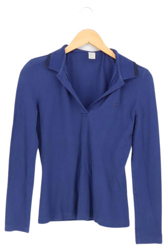Damen poloshirt langarm blau - poloshirt,