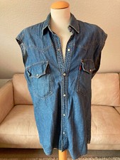LEVI'S Original Damen Jeans Weste Gr 31 / L Blau - VINTAGE 1990er