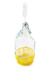 Ballonflasche, Weinflasche mit Bügelverschluss, Gärballon, Weinballon, Korb