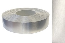 Kantenumleimer ABS 42mm x 5m mit Schmelzkleber in echt Aluminium Alu  gebürstet