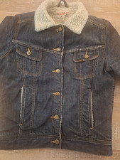 Lee Storm Rider Sherpa Jeansjacke blau Denim Jacket Damen Größe M Vintage selten