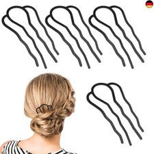Gjinxi 4 Stück Haar Gabel Clip U-Form Haar-Seitenkämme Einsteckkamm Haar S