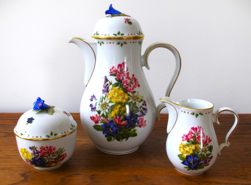 Alpenblumen kaffeekanne set - kaffeekanne,