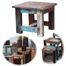 Vintage Holz Fußhocker ♻️