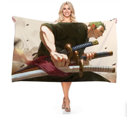 One piece zoro anime badetuch - one,