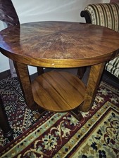 runder Art deco Holz