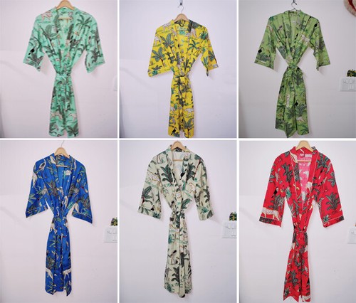Baumwolle langer kimono - langer,
