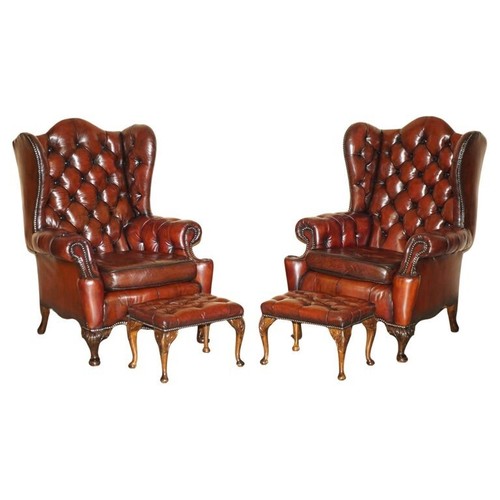 Paar chesterfield vintage - chesterfield,