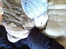 Lace Garn 2041 g Grau jeans/ dunkel blau Wolle/ Poly für Strickmaschine