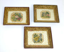 Drei Bilder um 1830 Petit-Point Gobelin Gobelinstickerei