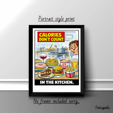 Comic küche druck bild - a4,