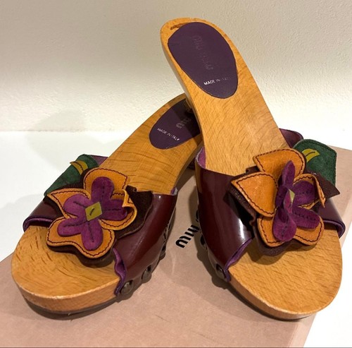 Miu holz pantoletten - miu,