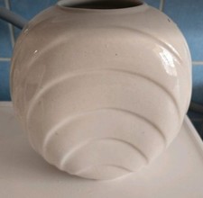 BAY Keramik Vase Keramikvase 660 / 20 creme weiß rund H 20 cm 70er