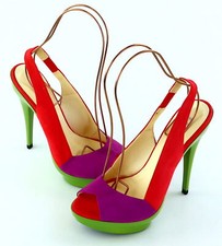 Pumps Gr. 35 Koralle Lila Damen Sommer-Schuhe Freizeitschuhe RPW