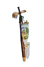 wunderschöne alte PORZELLAN PFEIFE, Tabakpfeife, mit HIRSCH-Motiv (JAGDMOTIV)