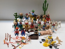 Playmobil Western 16 Indianer Goldgräber Esel Pferd Waffen Zubehör Schwein Set O