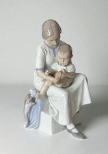 Bing & Grondahl Porzellanfigur Mutter mit Kind & Katze Nr.1829 32cm Absolut RAR!