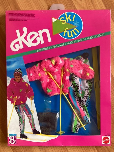Mattel vintage 1990 barbie ski - vintage,