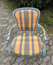 Vintage Sessel Armlehnstuhl Holz Polster Stuhl Shabby chic