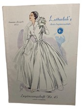 Lutterloh's Mode-Ergänzungshefte Nr. 45 1952 Sommer Brautkleid Schnittmuster