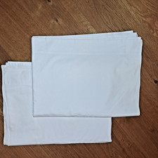 2 x Leintücher 145 x 220 Weiß schweres Leinen Leintuch Bettlaken