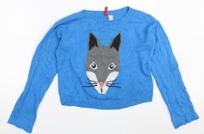 Blauer Pullover Pulli Damen UK