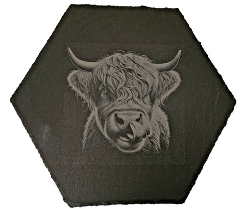 Highland kuh schiefer tischset - kuh,
