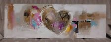 Gemälde, Malerei, Acryl Bild, Herzen, abstrakt, Dekoration Wandgemälde, 40x120cm
