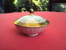 Porzellan Deckeldose / Bonboniere, Gold KRONACH OCA BAVARIA um 1950