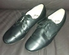 Stepptanz Schuhe ☆ CAPEZIO Tele Tone Tap ☆ Leder Schwarz ☆ Gr. 7 ☆ England ☆ TOP