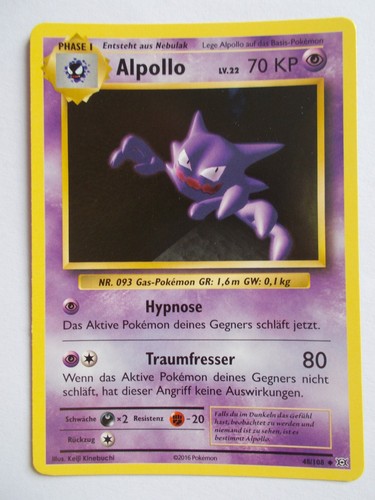 Pokemon karten 108 - 48/108, alpollo