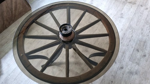 Couchtisch wagenrad - couchtisch,