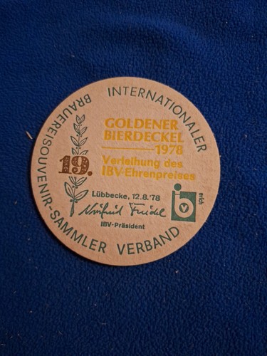Bierdeckel 1978 goldener - bierdeckel,