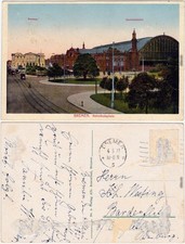 Ansichtskarte Bremen Bahnhofsplatz, Museum und Bahnhof 1927